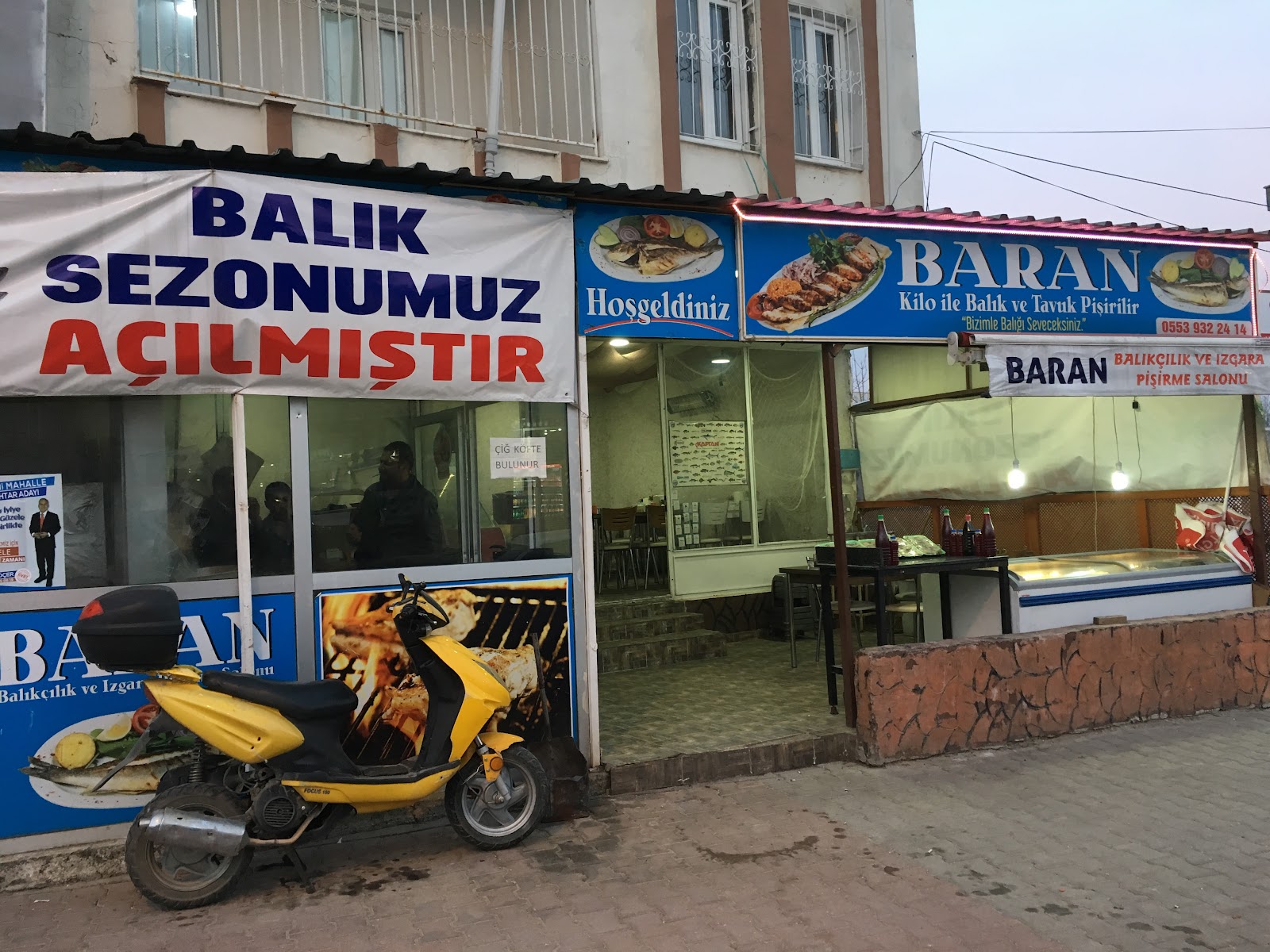 baran balık ve ızgara salonu mekanı