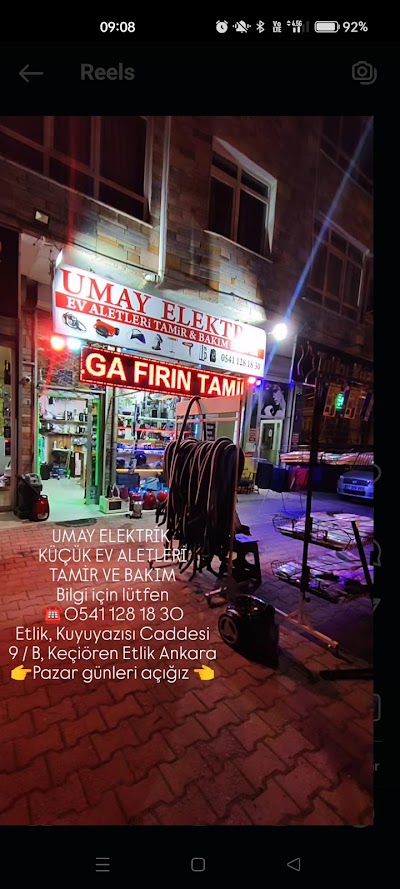 UMAY ELEKTRİK küçük ev aletleri tamir bakım servisi - Beyaz Eşya Servisi