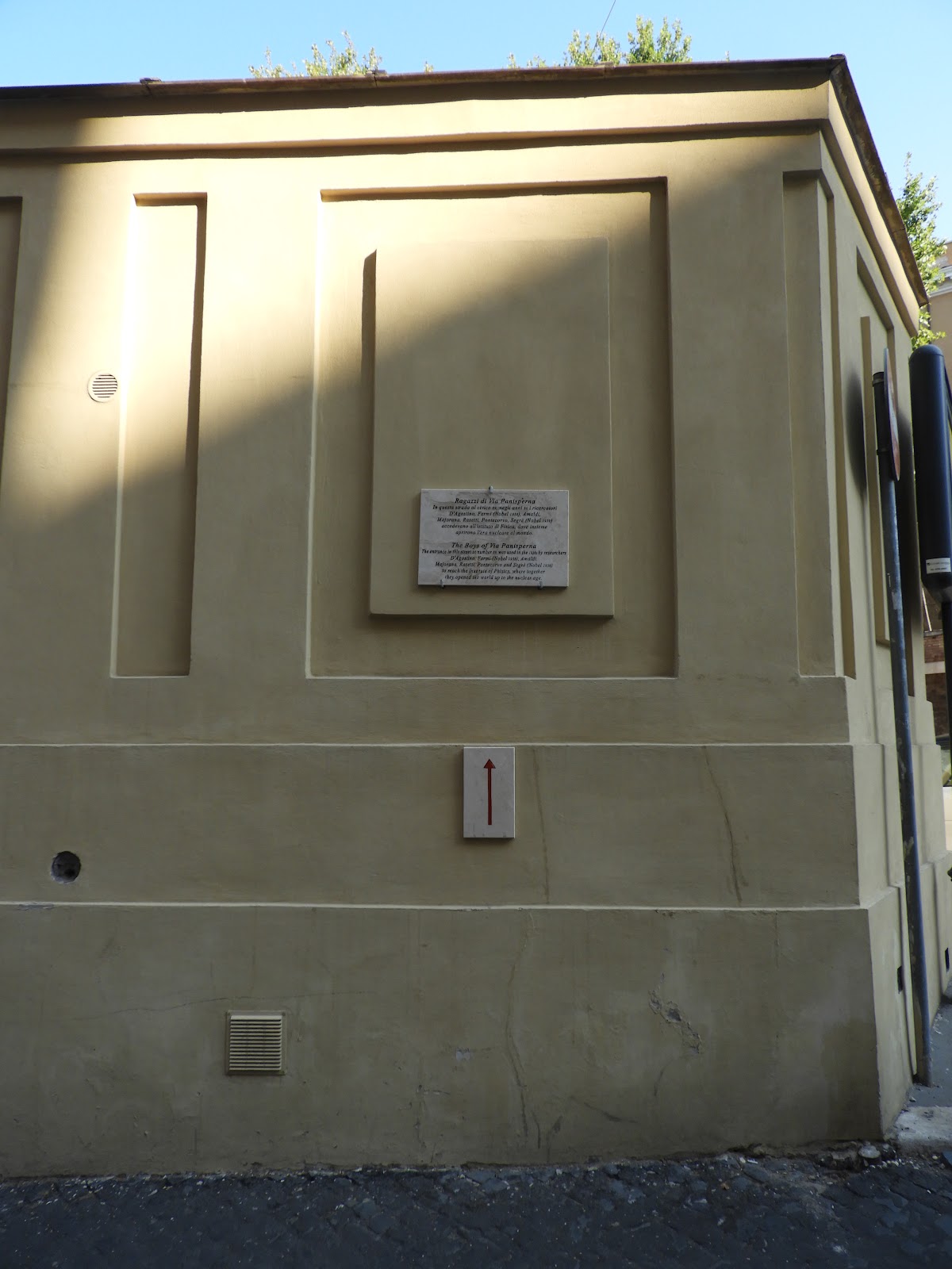 Boys of Via Panisperna Commemorative Plaque