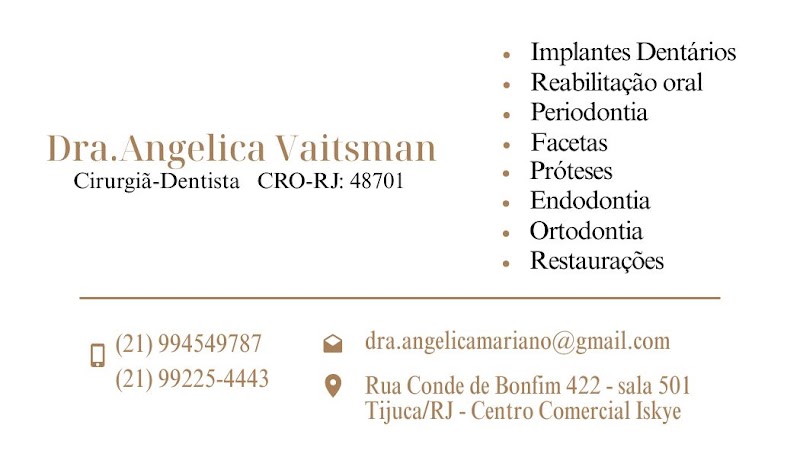 Consultório Dra. Angelica Vaitsman | Dentista Tijuca | Implantes Dentários e Periodontia - foto 5