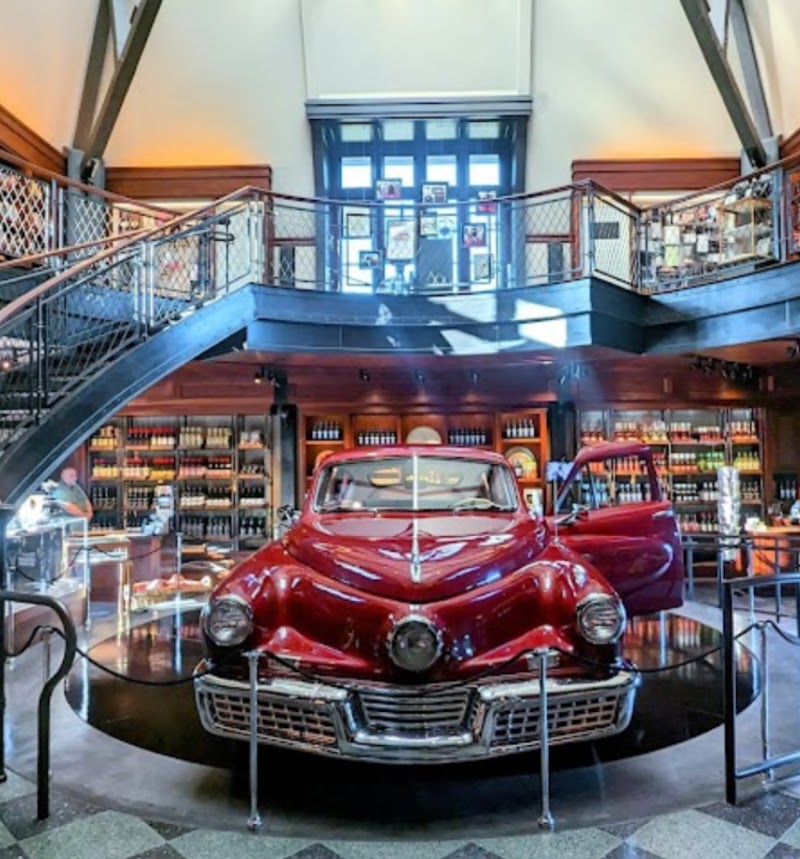 Winery grounds adorned with movie memorabilia