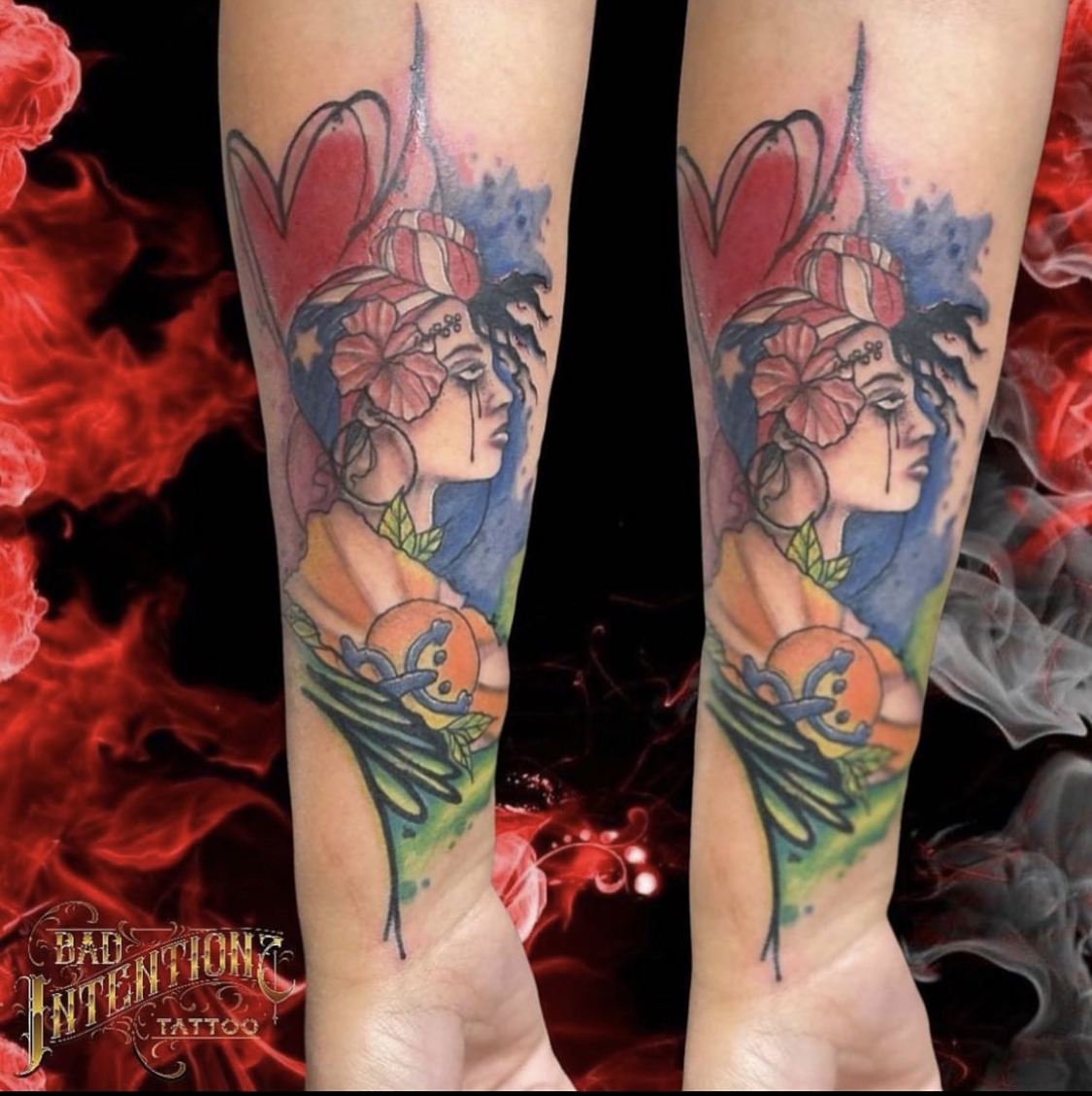 Bad Intentionz Tattoo & Piercings Studio tattoo work — photo 3