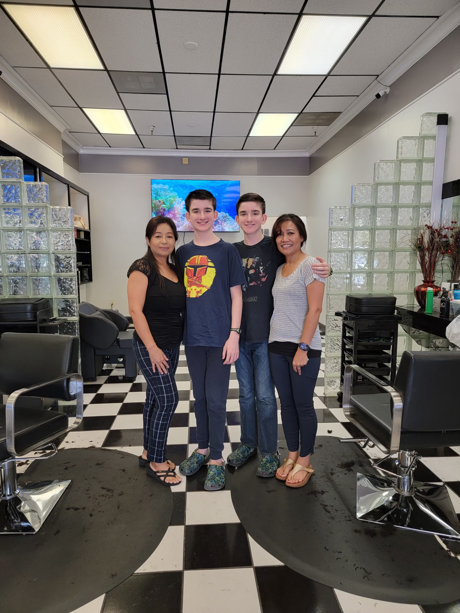 Inside the barber shop