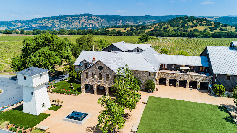 Scenic winery grounds with outdoor tasting