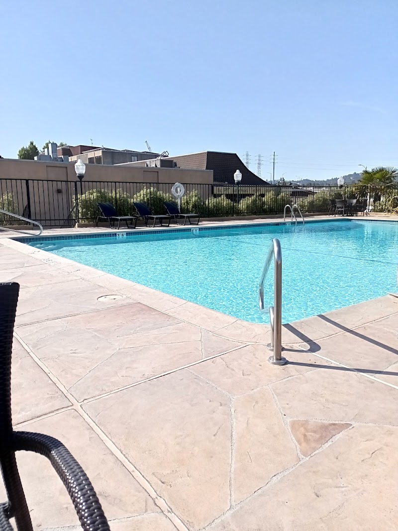 Outdoor pool with waterfront views