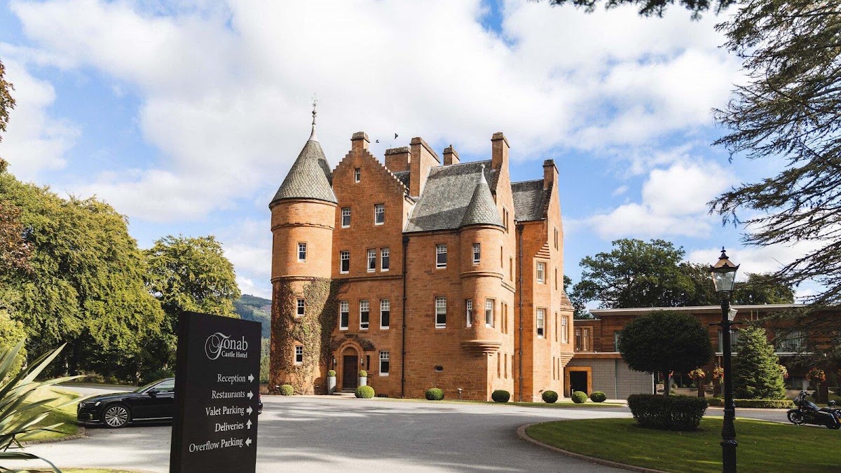 Fonab Castle Hotel, dog-friendly hotel in Scottish Highlands