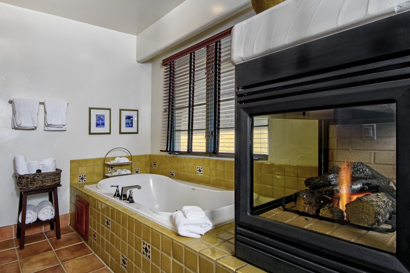 Cozy rooms with fireplaces and blackout curtains