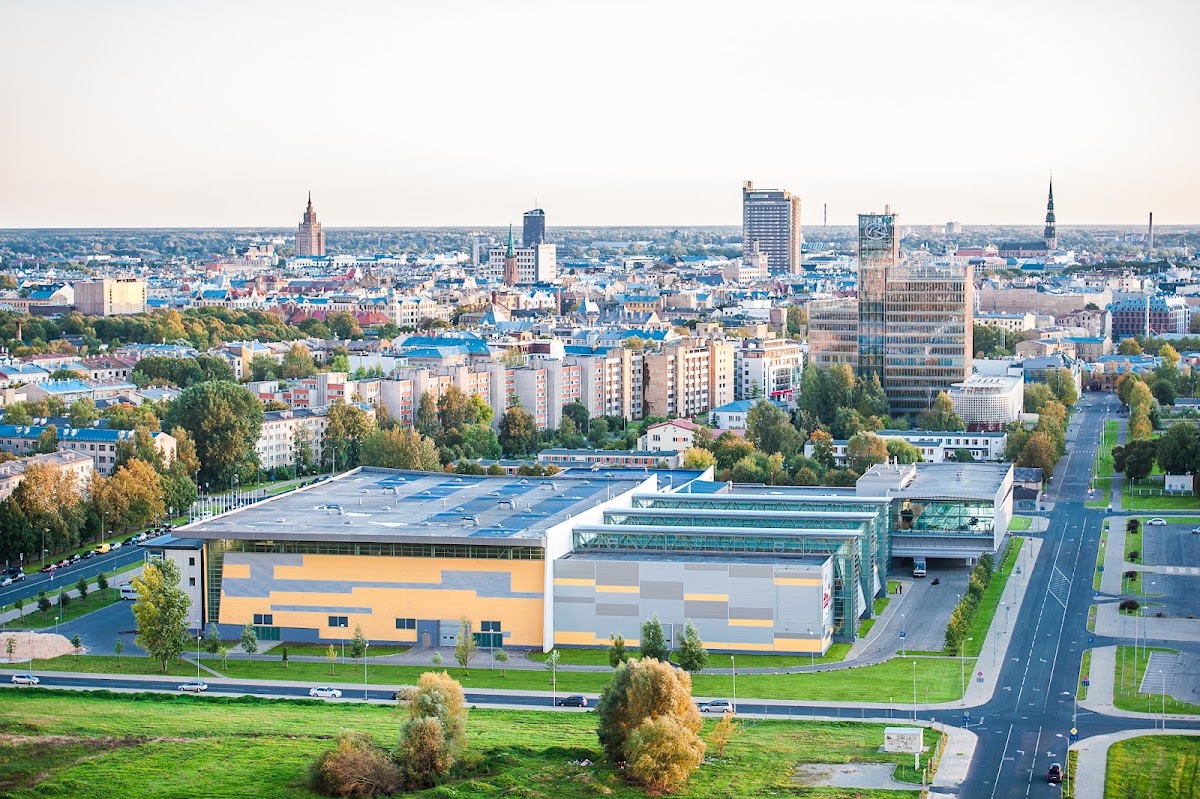 Latvijas Dzelzceļa (LDz) Arena (Olympic Sports Centre) exterior — Riga 1010, Latvia