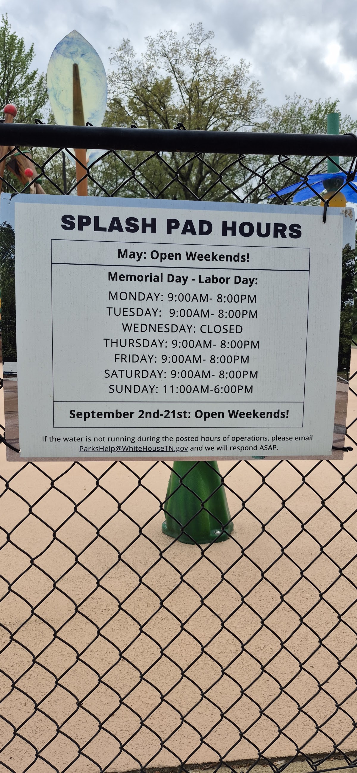White House Splash Pad