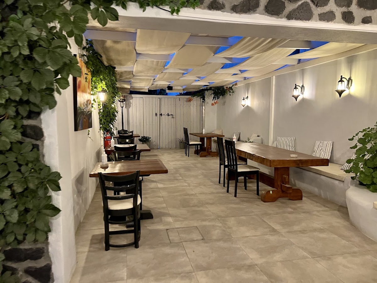 Black Stone in santorini