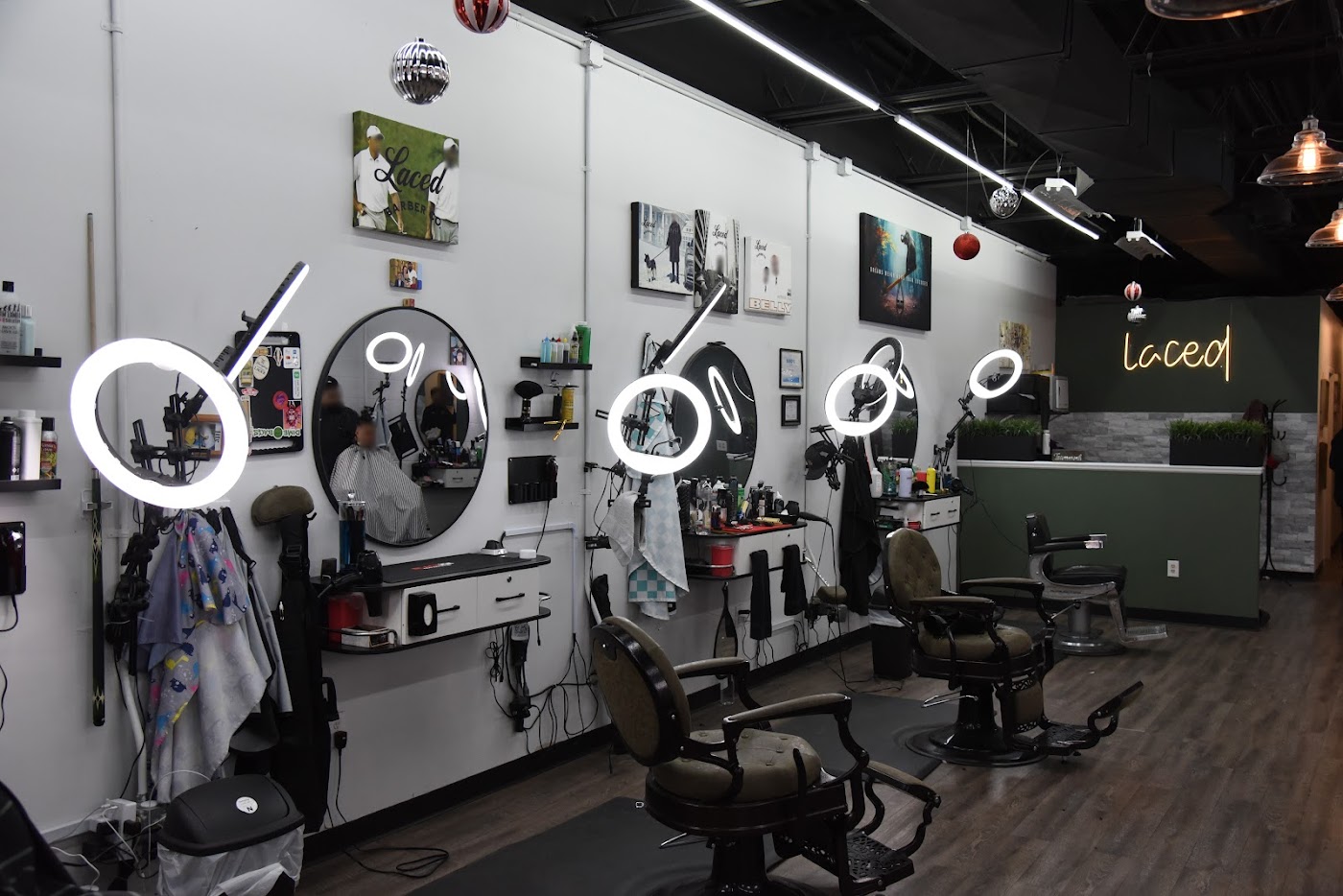 Laced Barber Co. interior