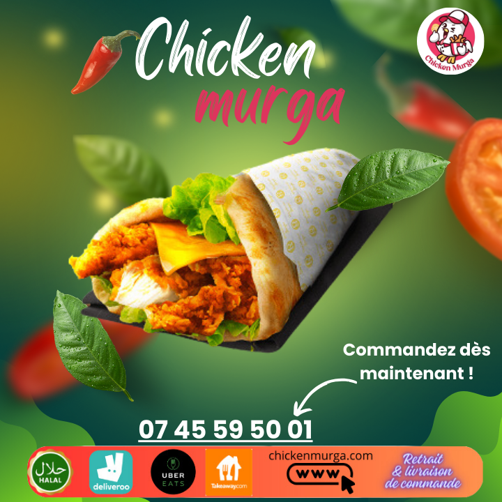 Chicken Murga/fast food halal à Nice/spécialisés dans les plats de poulet frit/restaurant/chicken chicken/cheese naan/Burger photo 3