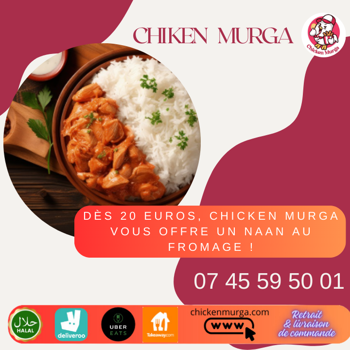 Chicken Murga/fast food halal à Nice/spécialisés dans les plats de poulet frit/restaurant/chicken chicken/cheese naan/Burger photo 5