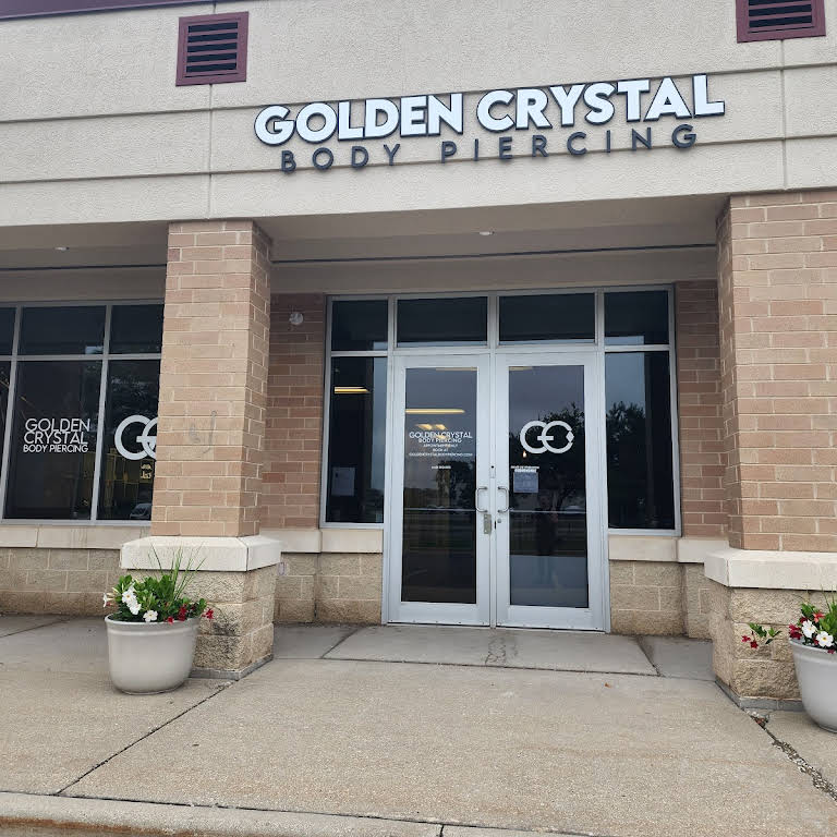 Golden Crystal Body Piercing tattoo work — photo 3