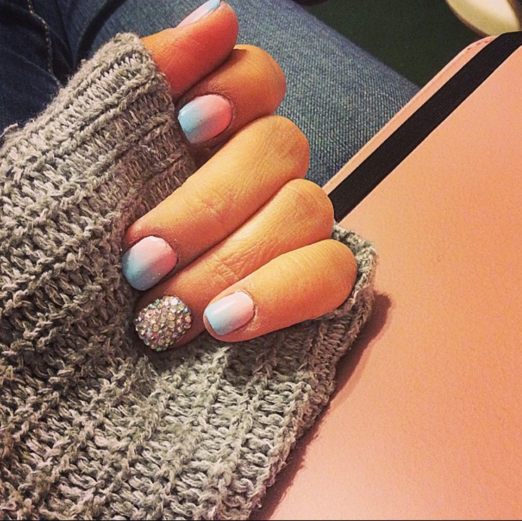 Plant-filled nail salon interior