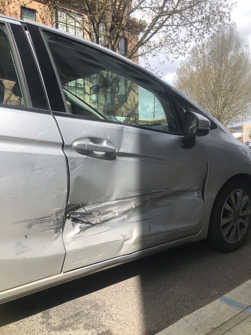 Before and after of collision damage repair—restoring vehicles to working condition.