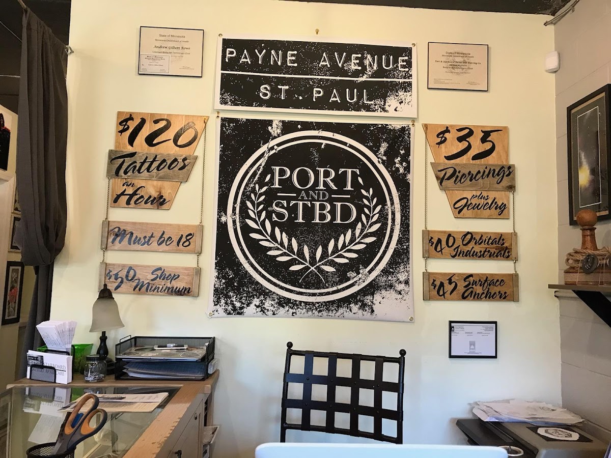 Port & Starboard Tattoo — tattoo studio near St. Paul