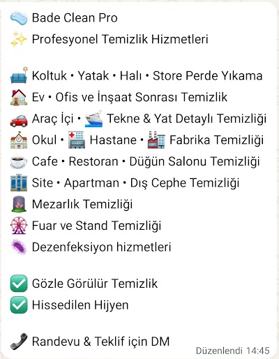 Bade Clean Pro - Temizlik