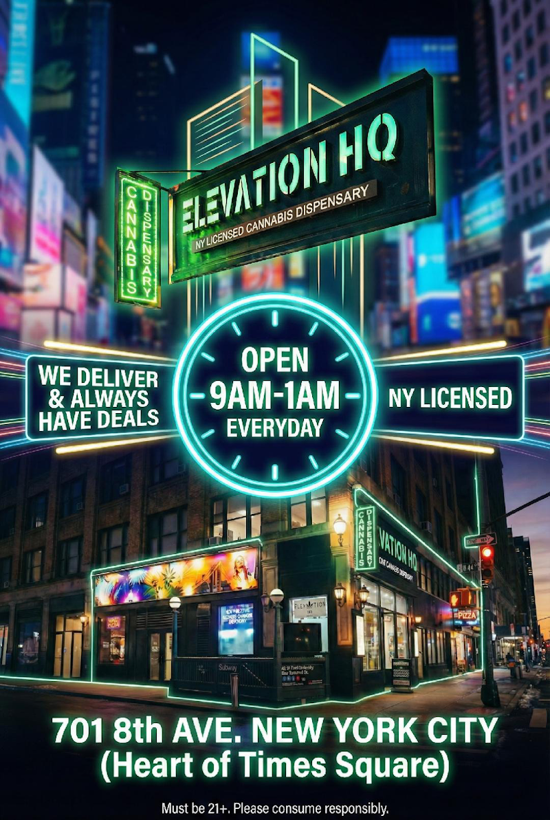 Video tour of Elevation HQ New York Cannabis Dispensary Weed Delivery retail environment