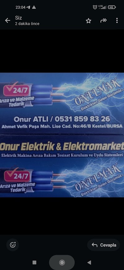 ONUR ELEKTRİK - Beyaz Eşya Servisi