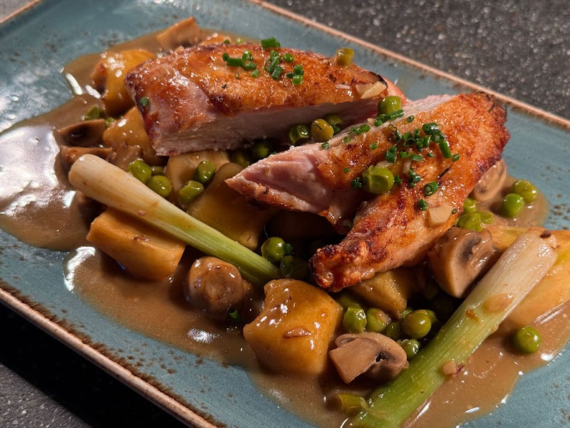 Seasonal, locally sourced New American menu