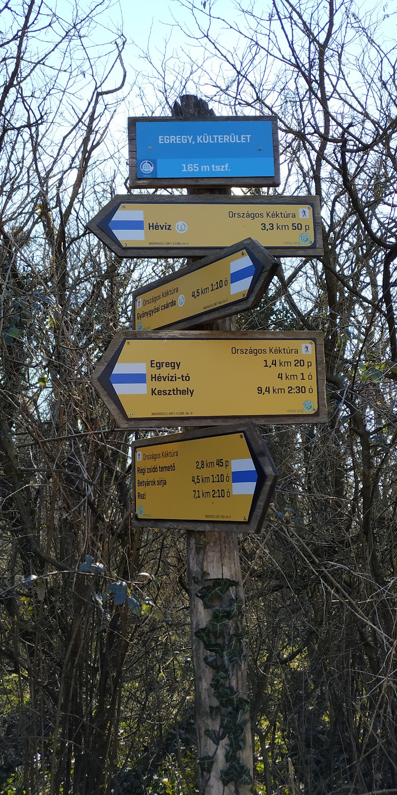 Столб с маршрутами