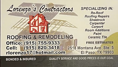Lorenzo's Contractor Roofing & Remodeling
