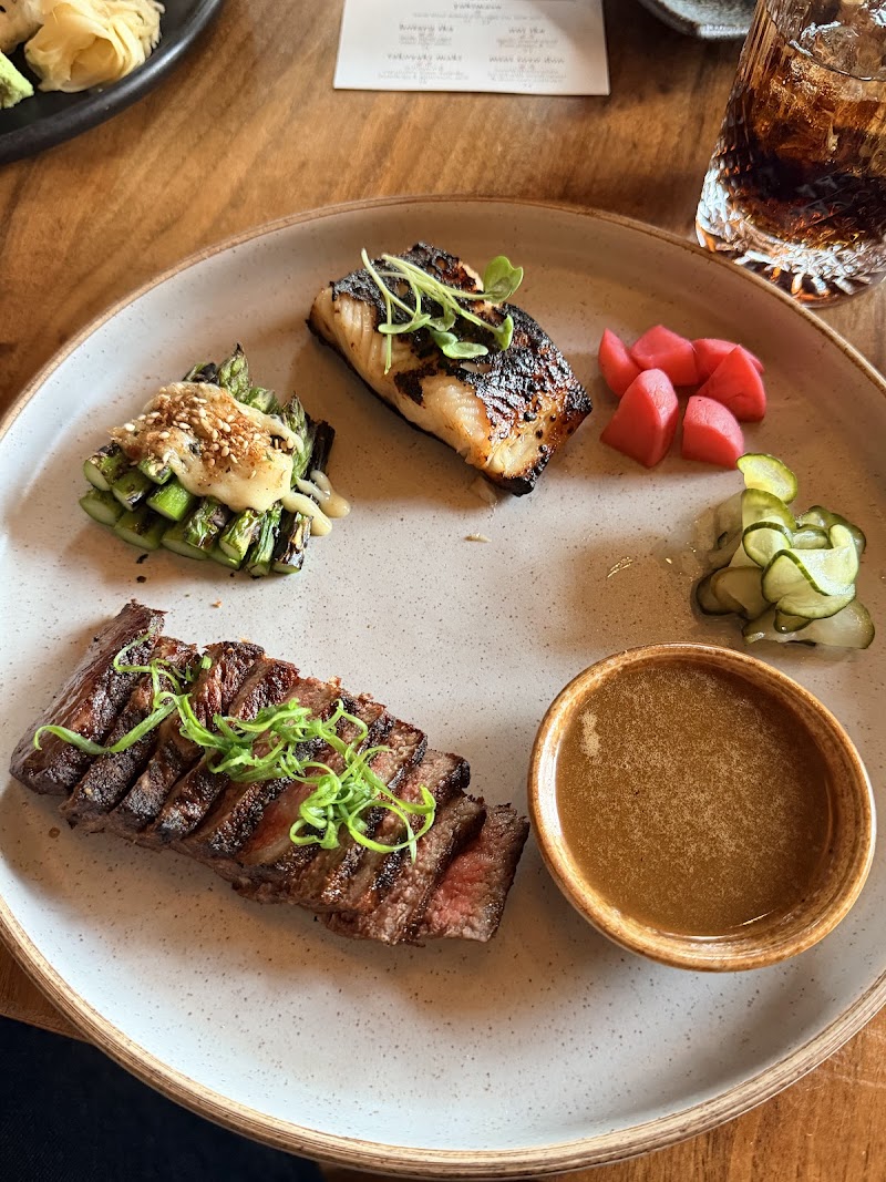 Creative sushi and robata grilled dishes