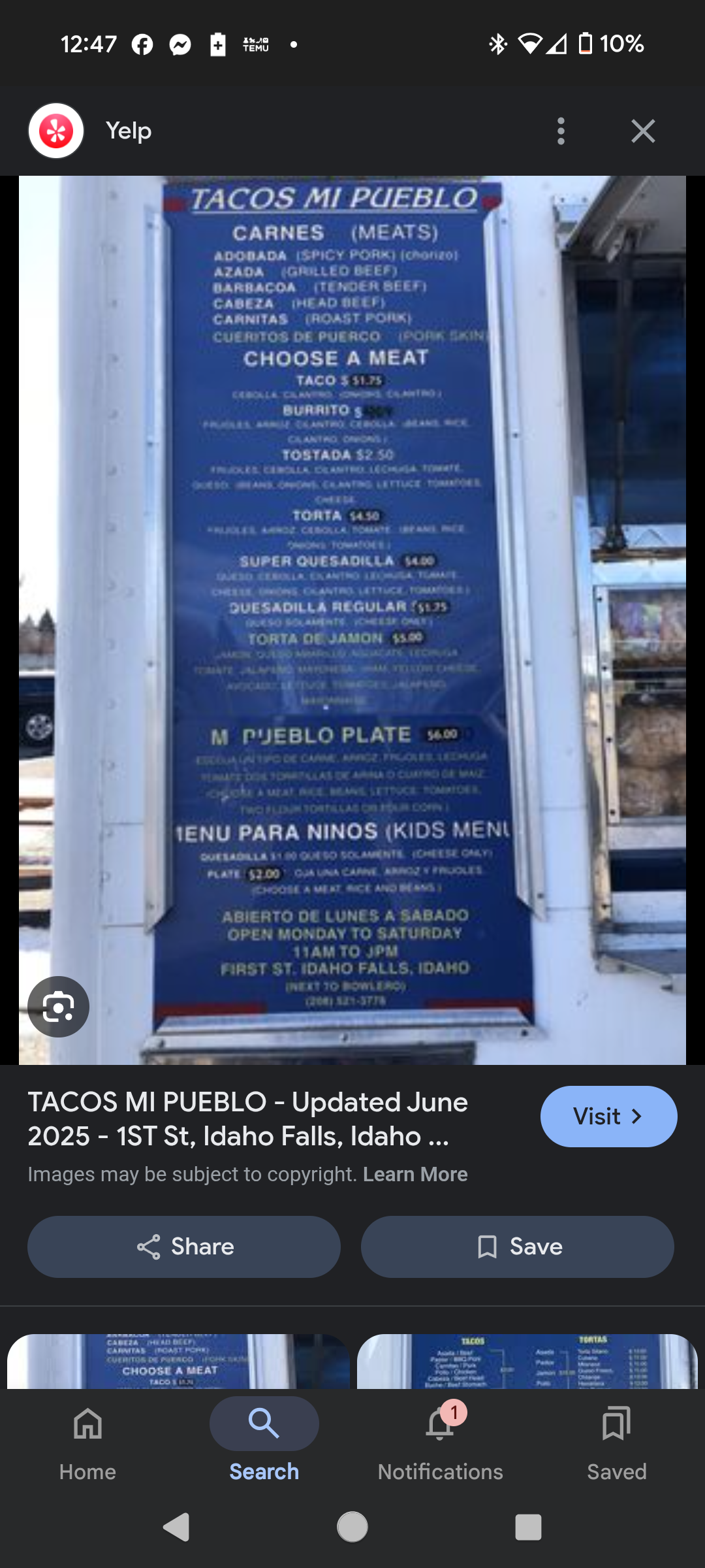 The truck and the line out front