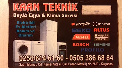 Kaan Teknik Beyaz Eşya ve Klima servisi - Beyaz Eşya Servisi