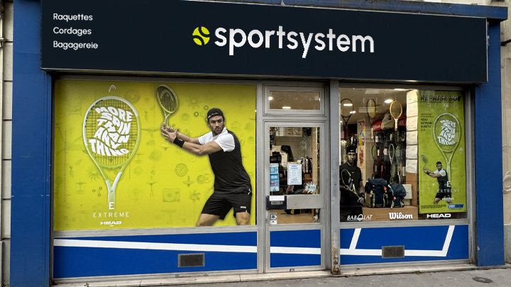 SPORTSYSTEM magasin Tennis et Padel, vue extérieure