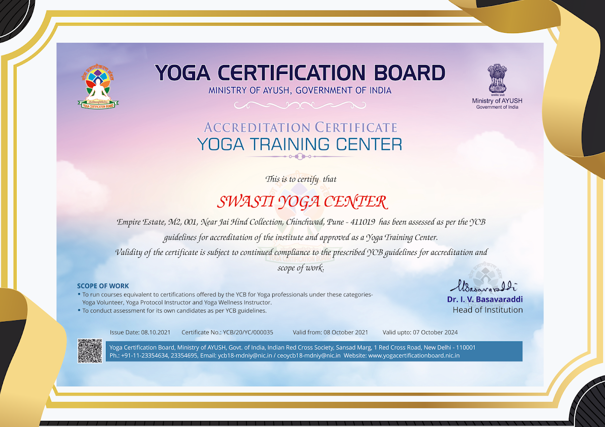 Swasti Yoga Center - Yoga Teacher Training Institute in India