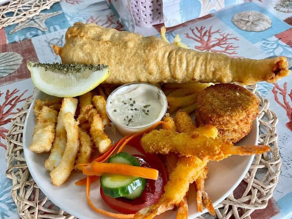 Indraf by Seester Vis & Chips restaurant in Glentana, Garden Route
