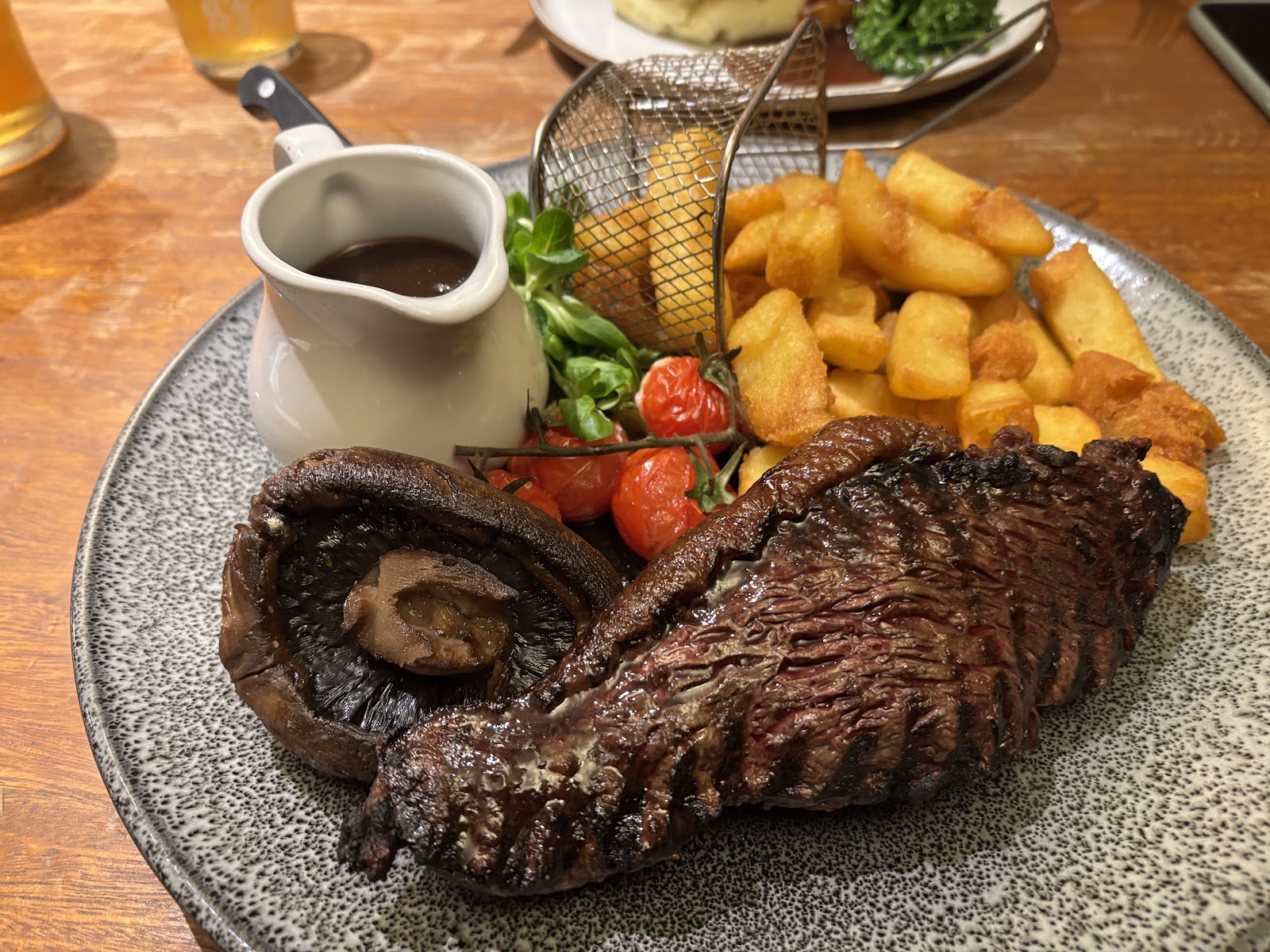 Plated British pub dish served at The Old Crown