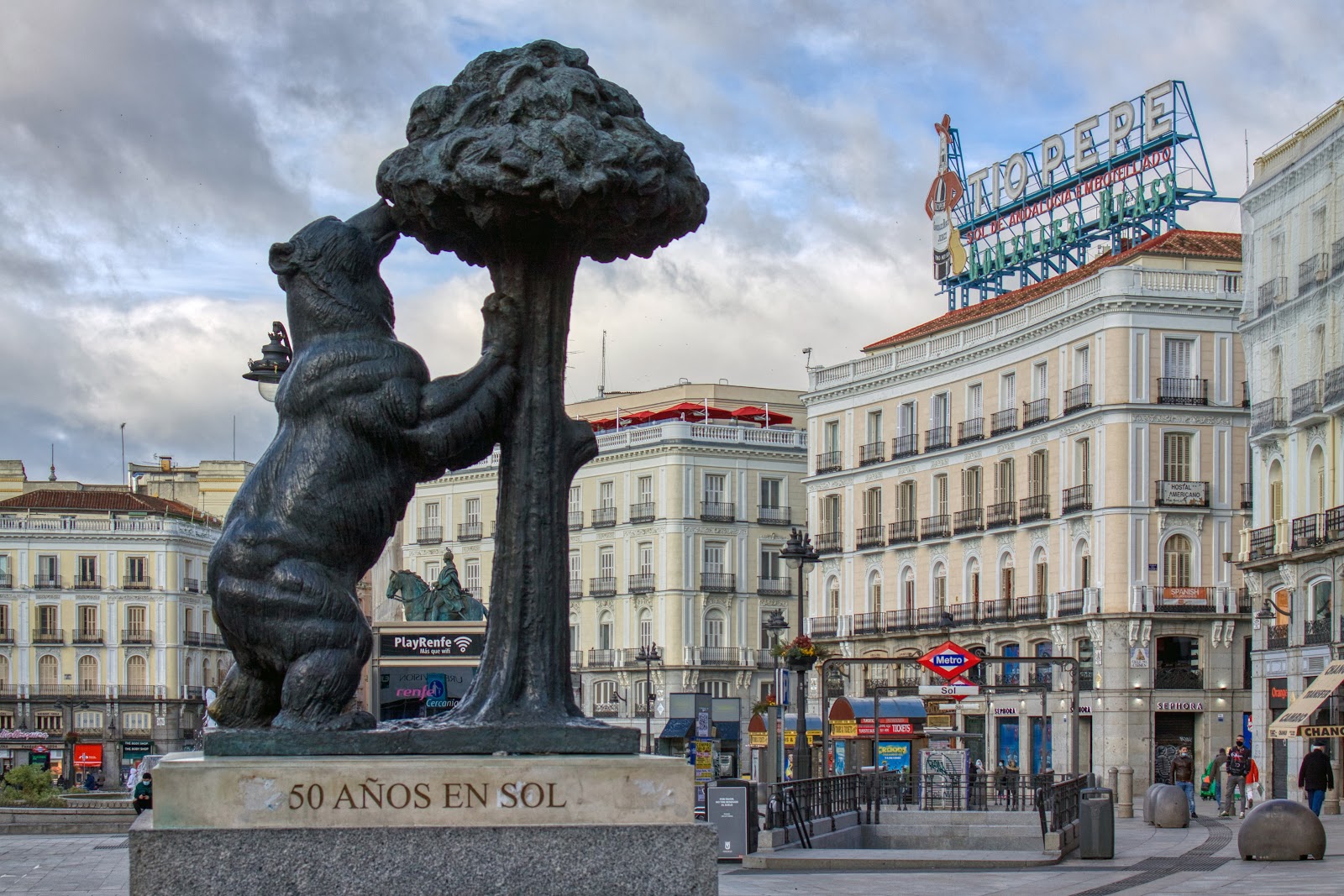 Bear and Strawberry Tree Statue