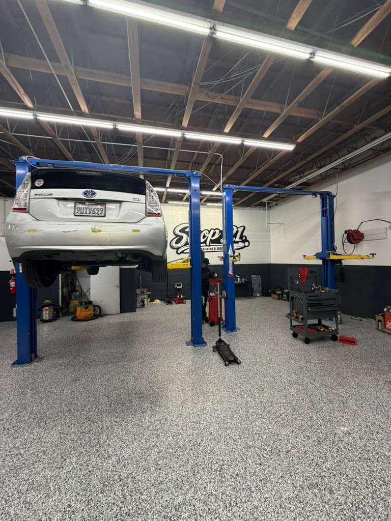 Professional paint work on a recently repaired vehicle.
