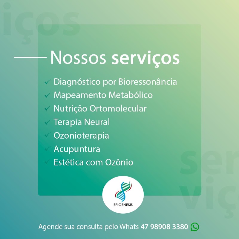 Epigenesis Clínica - Imunologia, Ozonioterapia, Bioressonância, Fadiga crônica, Terapia neural