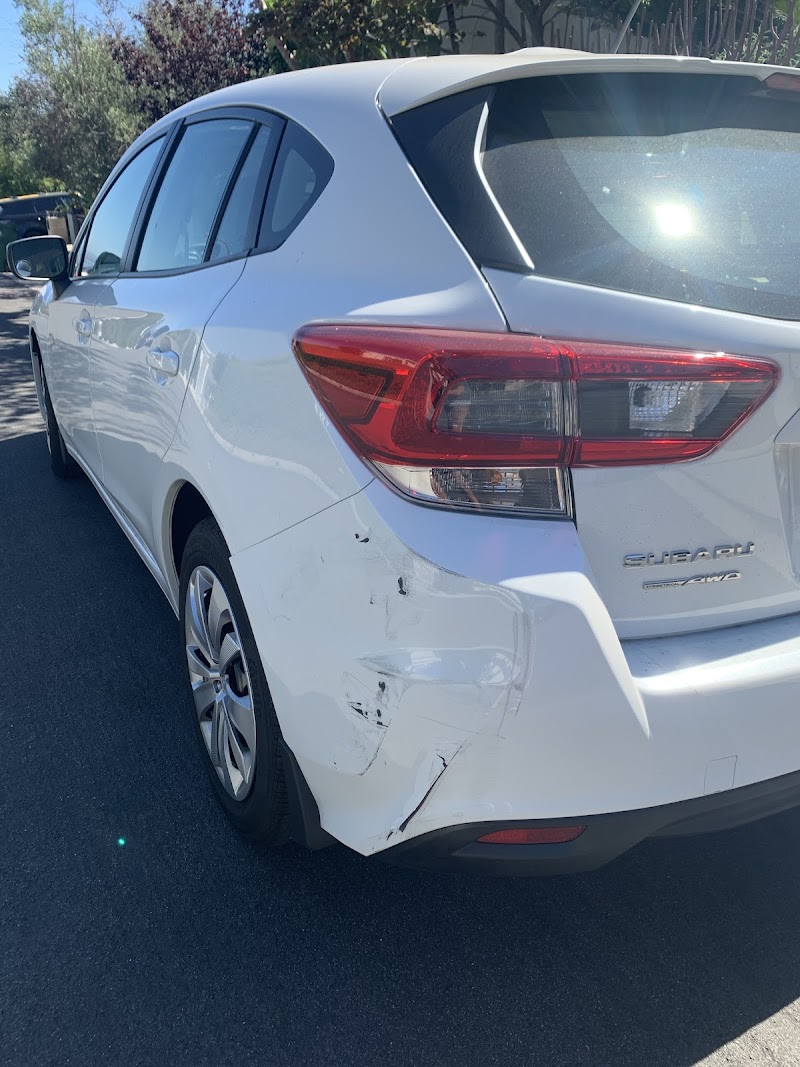 Customer vehicle ready for pickup after comprehensive collision repair and detailing