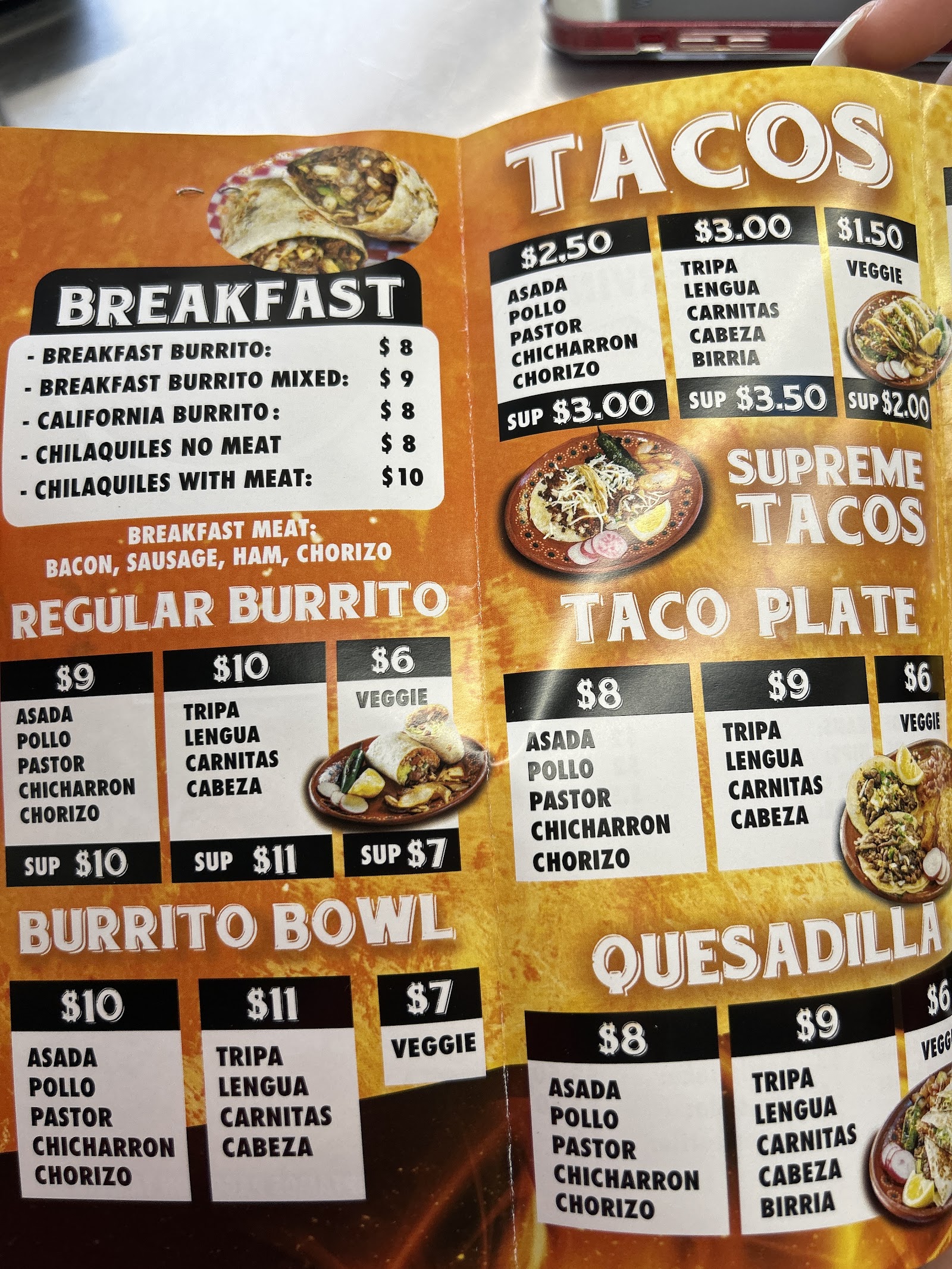 Peña's Taquería food