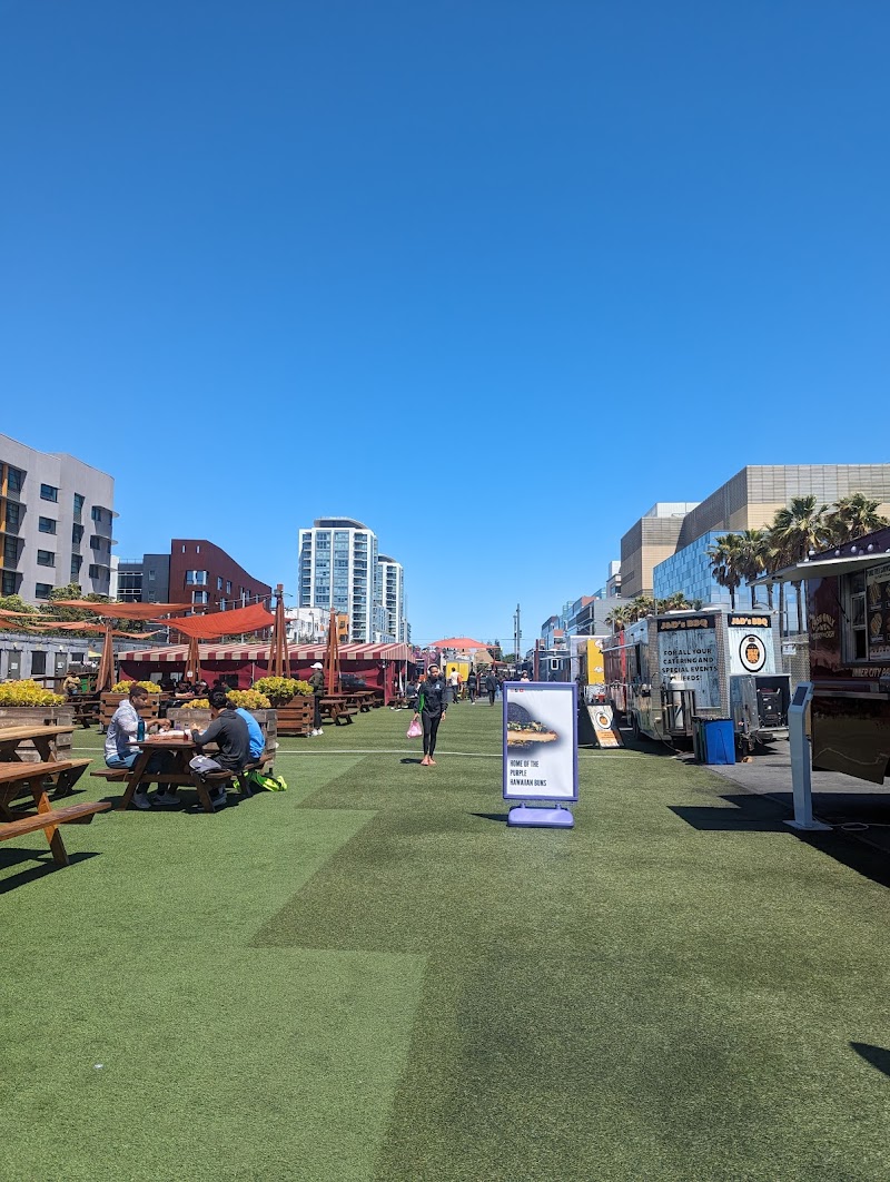 Interactive outdoor spaces with mini golf and fire pits