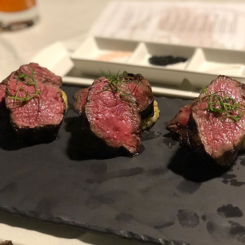Japanese-inflected steakhouse fare with Wagyu specialties