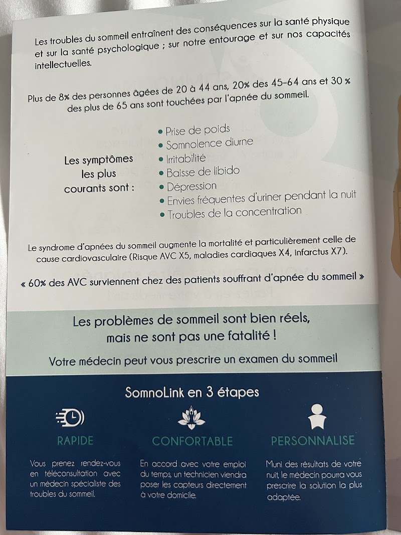 SomnoLink : spécialiste du sommeil à domicile