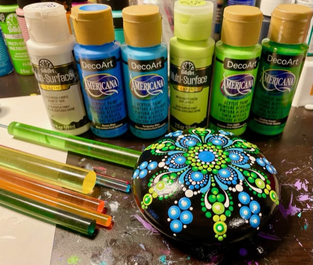 Joanne's Garden Whimsy Mandala Painting Classes