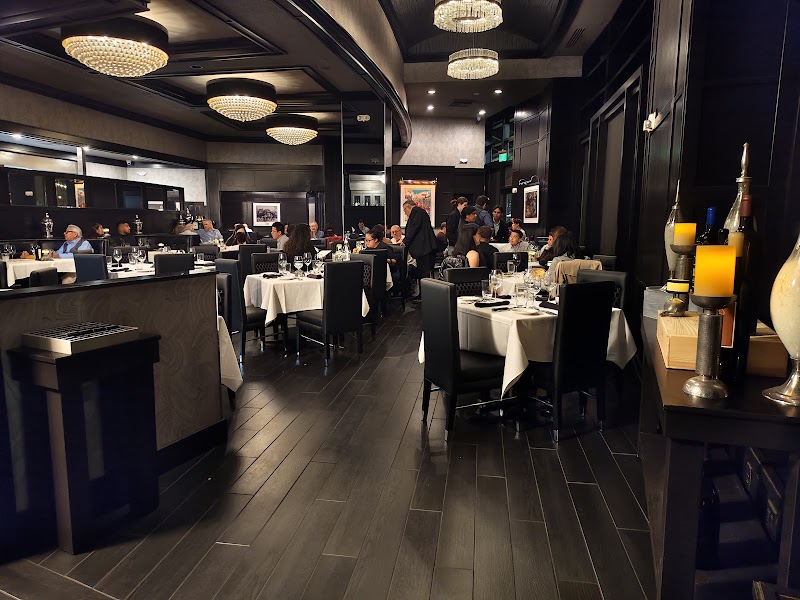Clubby, upscale setting with outdoor patio