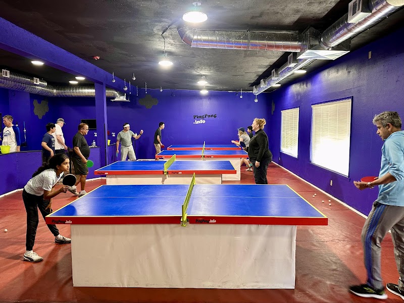 Dedicated table tennis courts for group play
