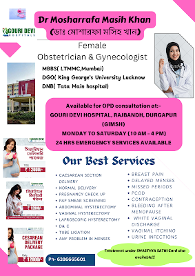 Dr Mosharaffa Masih Khan- Gynecologist and Obstetrician , panagarh,raniganj,Durgapur - Image 3