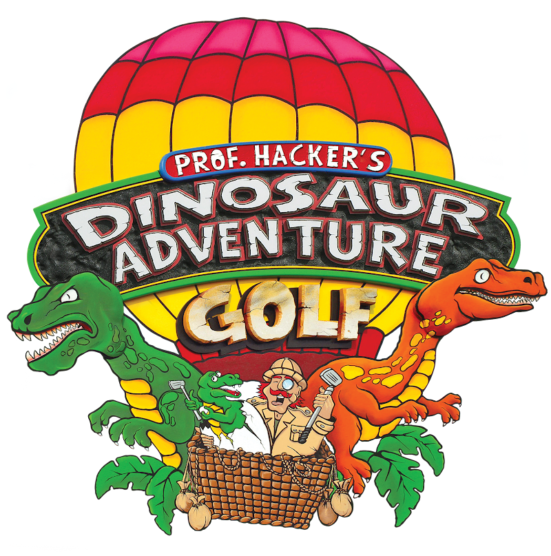Professor Hacker's Dinosaur Adventure Golf banner