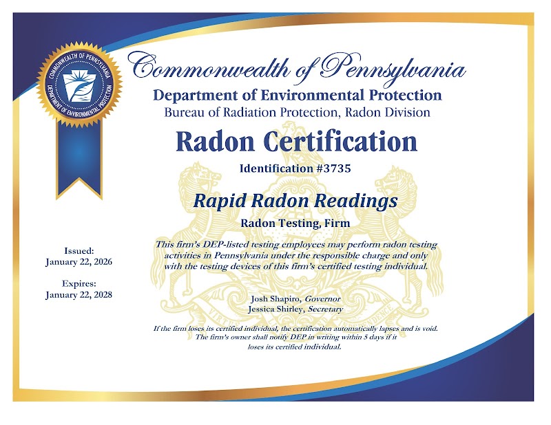 RAPID RADON READINGS radon testing
