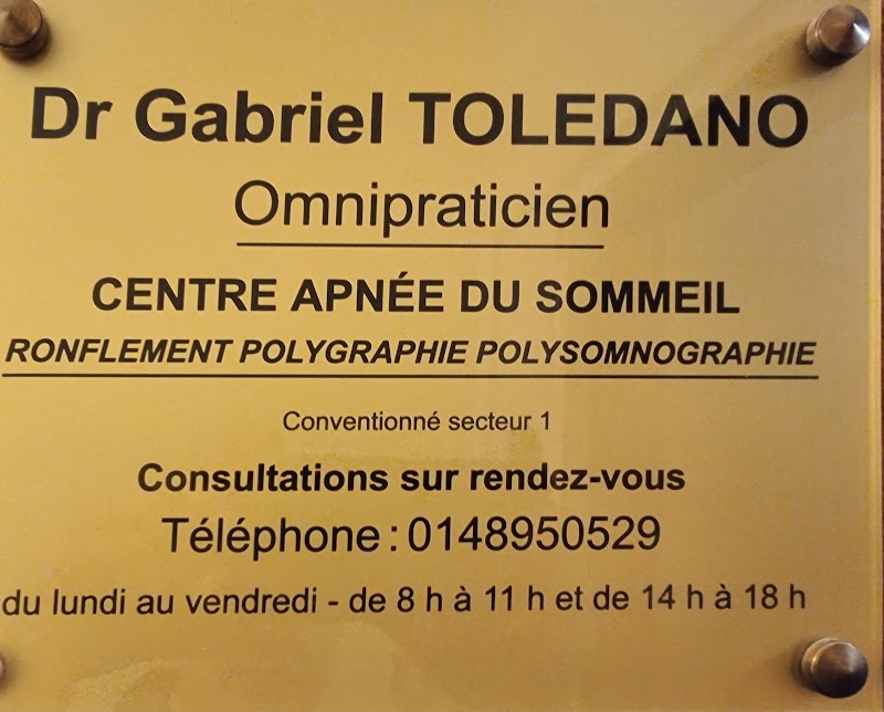 Dr Gabriel TOLEDANO - Médecin du sommeil (troubles respiratoires du sommeil)