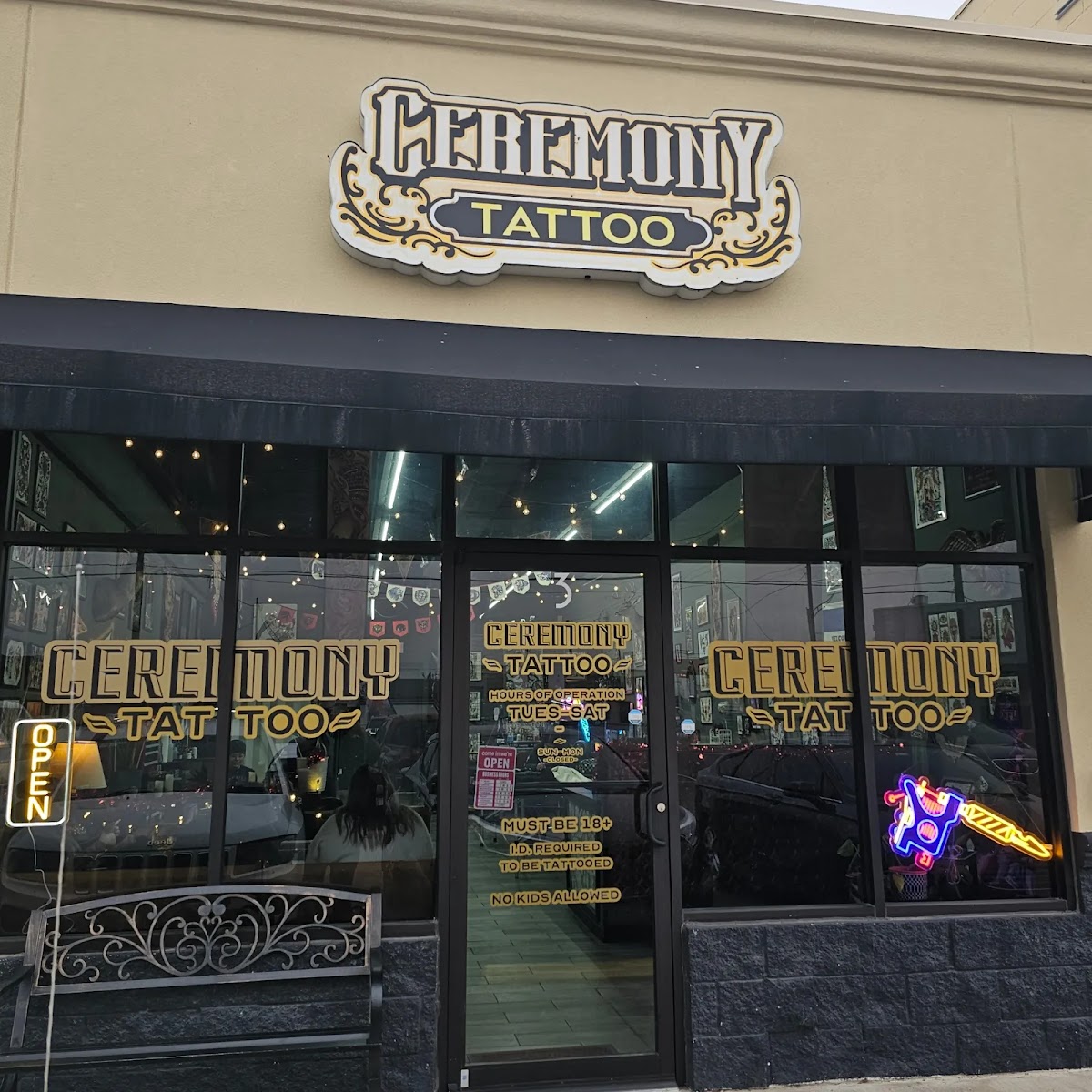 Ceremony tattoo — tattoo studio near Donna